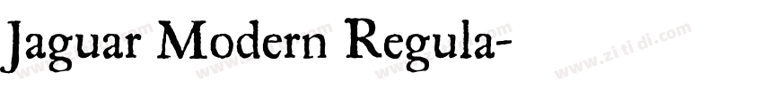 Jaguar Modern Regula字体转换